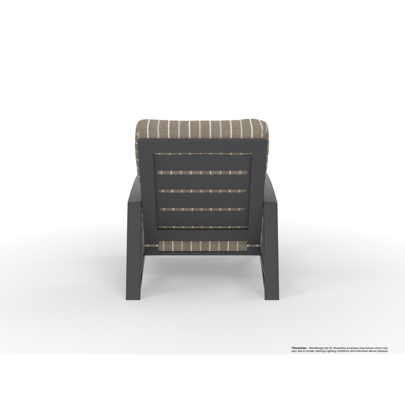 Arc Outdoor Lounge Chair, Trax Burgundy, Carbon Black