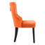 Chaise d'appoint à oreilles en velours capitonné Kirsten-83868872
