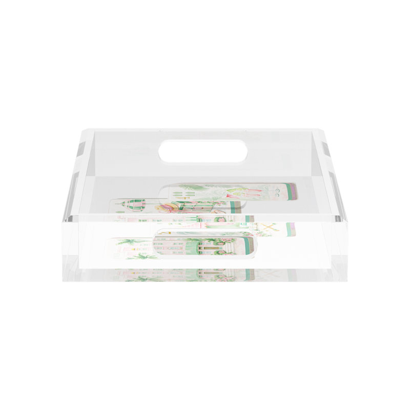 Rectangle Abstract Decorative Tray, 2" H x 12.5" W x 7.75" D