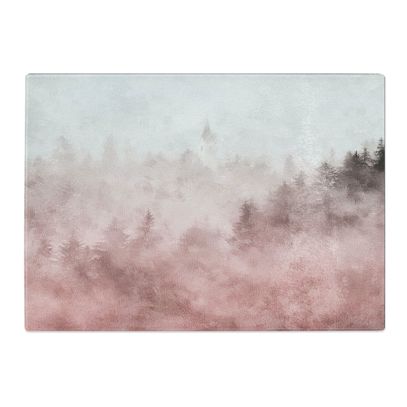 Tempered Glass Church in an Italian Forest Chopping Board, 20 cm x 28.5 cm