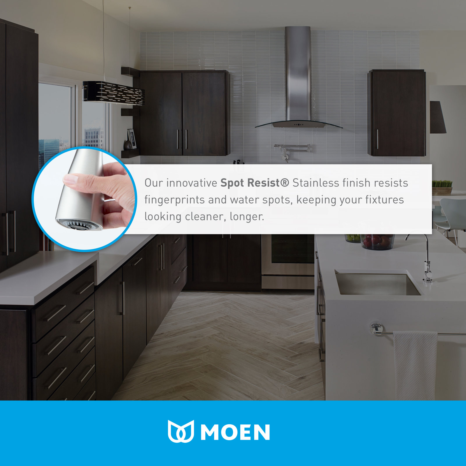 90 Degree Pull-Out Kitchen Faucet, Classic Stainless Steel