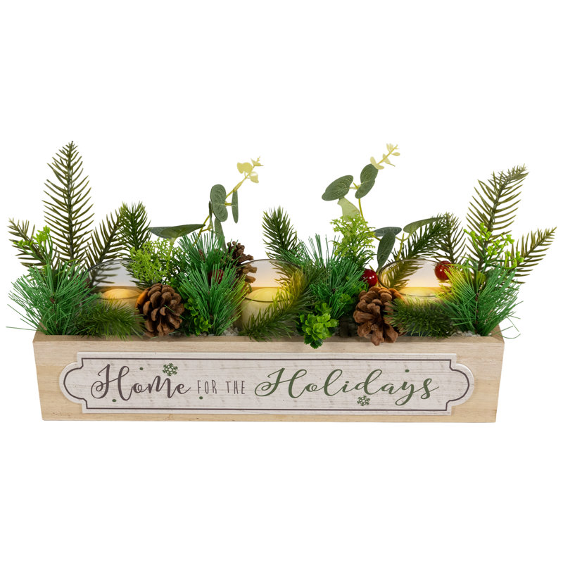 9'' H Wood Tabletop Candle Accessories
