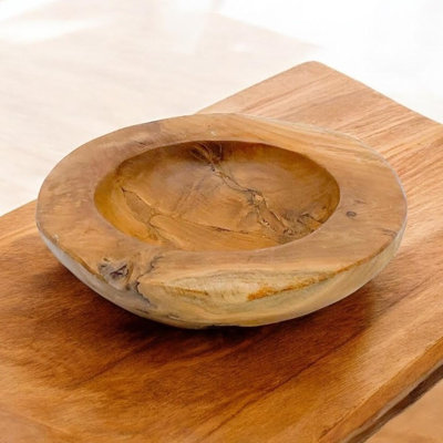 Union Rustic Mancheer Teak Fruit Bowl