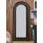 French-Style Vintage Agate Wicker Reclining Full-Length Mirror