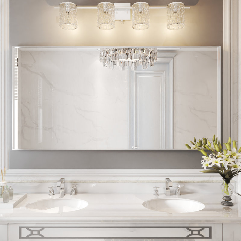 Miroir mural Earsell, Argent, 36 po x 72 po