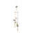 Metal Embellished Elephant Indoor Outdoor Gold Windchime with Glass Beads and Cone Bells