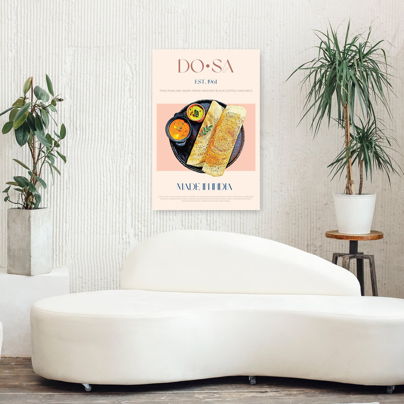 «South Indian Dosa Platter», art mural traditionnel, H 36 po x l 24 po