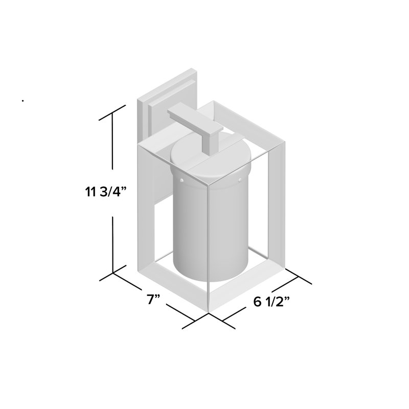 Lanterne murale d'extérieur à DEL H 11,75 po Ervine, H 11,75 po x l 6,5 po x P 7 po