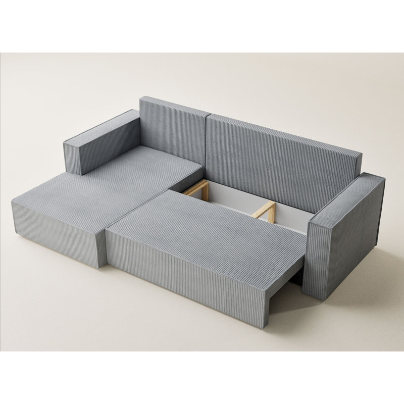 3 Seater Corner Sofa , Light Grey, Left Hand Facing