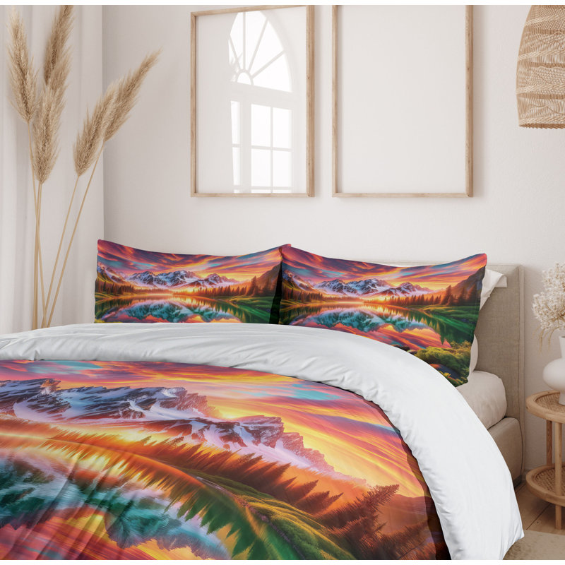 Lake Duvet Cover, Queen Duvet Cover + 2 Standard Shams