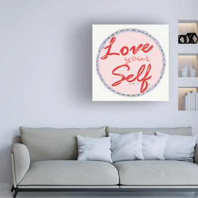 Art mural sur toile tendue - "My Posal Valentine I" de June Erica Vess pour décoration de salon, de chambre à coucher ou de bureau - 18 x 18