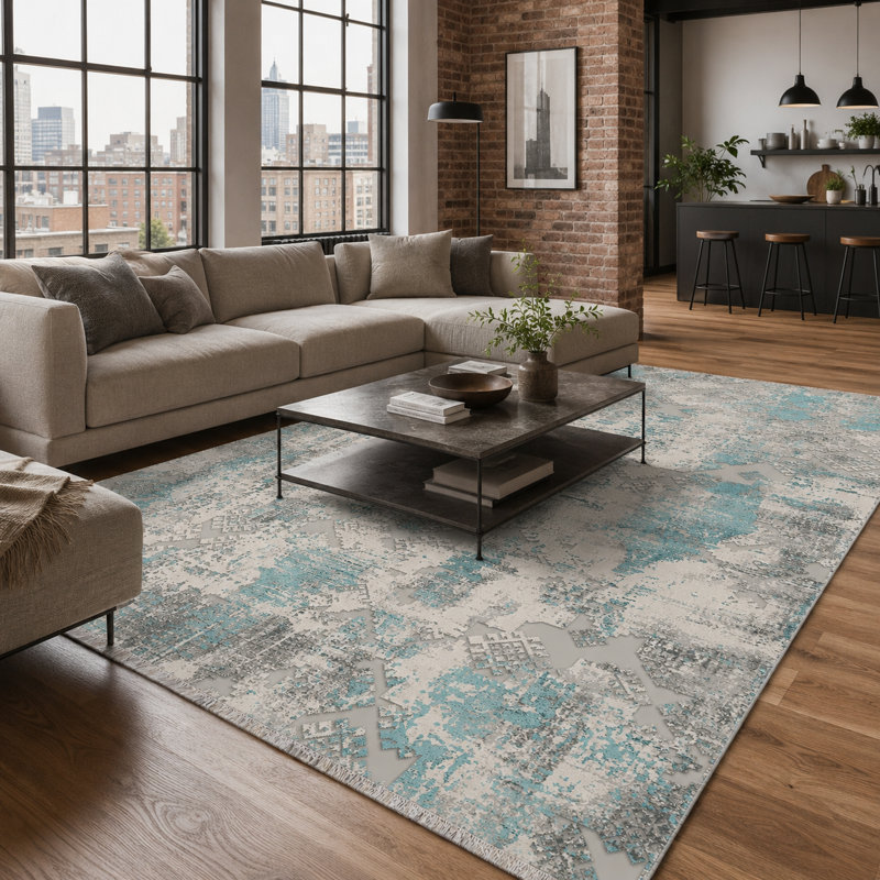 Geometric Cotton and Chenille Flatweave Area Rug, 200 x 300 cm