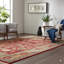 Tapis rouge noué à la main Opulent