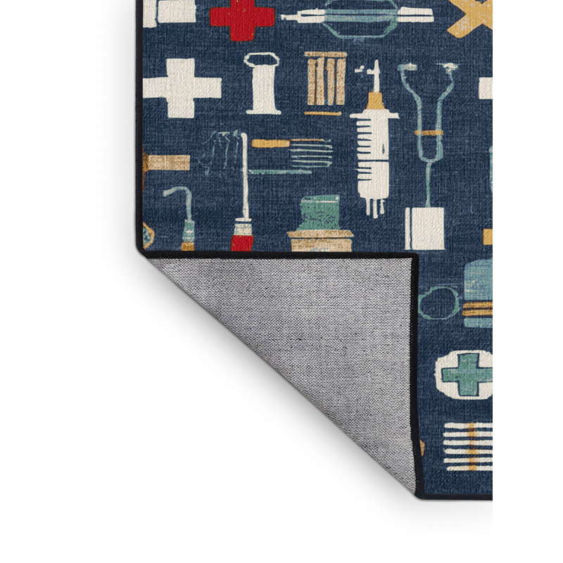Tapis gris lavable à la machine, Rectangulaire 8 pi x 10 pi