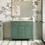 Ensemble de meuble-lavabo 36 po avec lavabo en céramique, meuble-lavabo simple autoportant moderne à 4 tiroirs et 2 armoires, meuble de rangement pour la salle de bain, ensemble de meuble-lavabo à cadre en bois massif-115672402