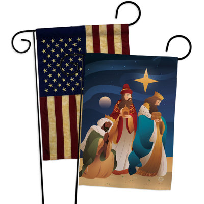 Trois côtés très grand en polyester 18,5 po x 13 po Drapeau de jardin