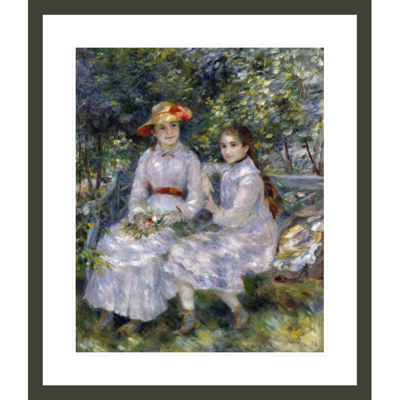 «The Daughters of Durand-Ruel» par Pierre-Auguste Renoir, impression giclée encadrée, H 27,38 po x l 23,5 po