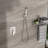 Ceiling Mounted 16 Inch Dual Shower Head, Brushed Nickel Finish Mount Square, Installation Option-118034404