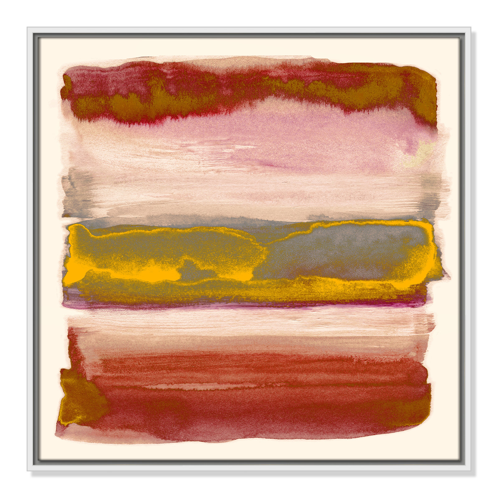 Yellow Sky II Print by Nan, White, 25.5" H x 25.5" W