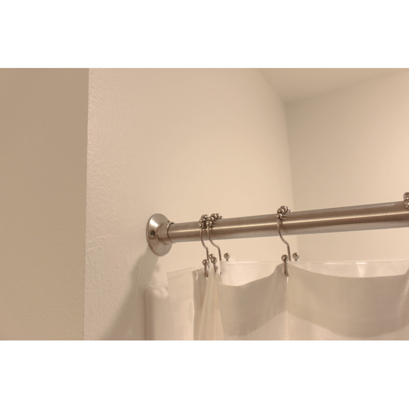 Design House 60" Stainless Steel Shower Rod, Satin Nickel