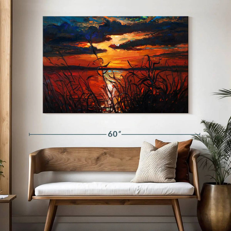 Coucher de soleil foncé Gillard, H 34 po x l 51 po