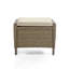 Chaise de patio inclinable avec coussins et repose-pieds