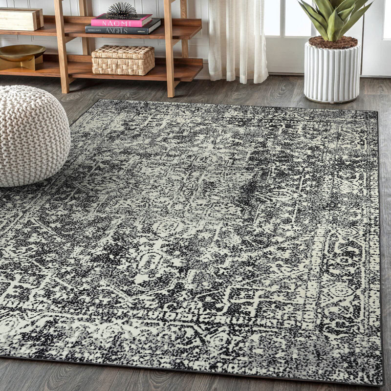 GST Persian-Inspired "Floating Dream" Area Rug – Plush Bohemian Accent with Non-Slip Backing, Rectangle 5' x 7'