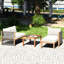 Zahiem Acacia 4 - Person Patio Conversation Set with Cushions
