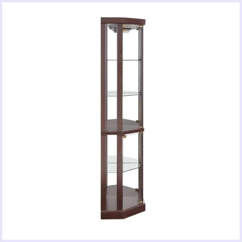Vitrine vitrée moderne avec rangement, Cerisier