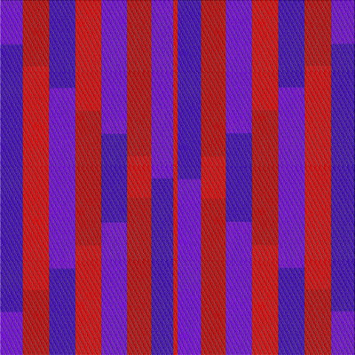 Tapis rayé rouge / mauve