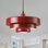 Luminaire suspendu de style Mid-Century à 3 niveaux avec abat-jour encastré en métal 3 lumières pour table de salle à manger