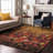 Premium Machine Washable Lyndhurst AMF992 Floral Rug-162537551