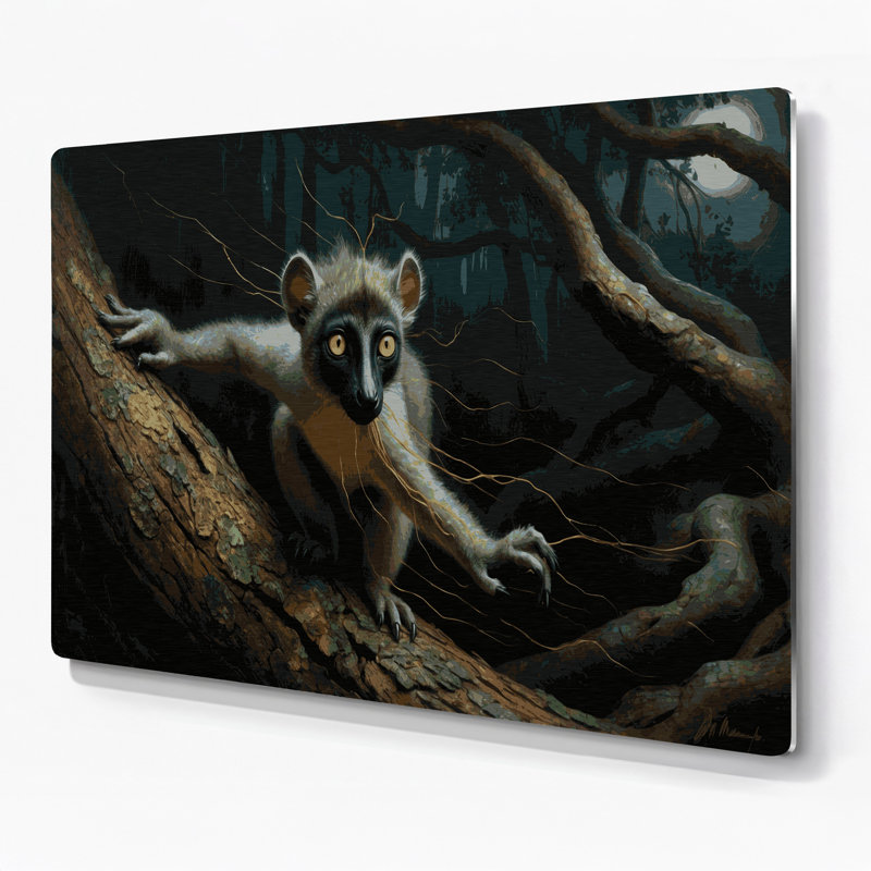 Faune, art mural gris, H 11 po x l 14 po