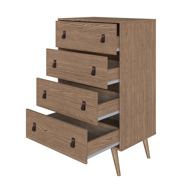 Commode 4 tiroirs Bahara, Brun