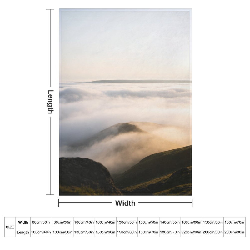 Jeté en flanelle Misty Peaks Sunrise Luxury, 40x50in