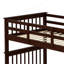 Lit superposé simple au-dessus de simple avec rangement et barrière de sécurité pour chambre à coucher, dortoir-1666886391
