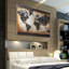 Décoration murale en fer mixte «World Map 2»