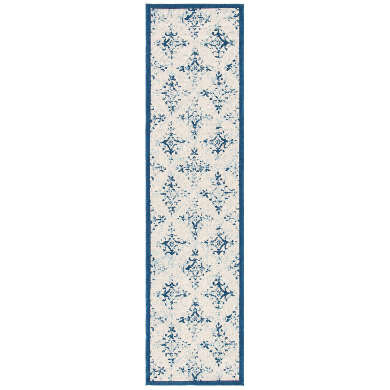 Tapis d'intérieur / extérieur à motif géométrique Mendota Performance, Tapis de couloir 2 pi 2 po x 9 pi