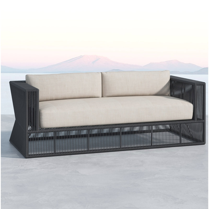 Milano Outdoor 3 - Seat Patio Sofa, Echo Ash Sunbrella®