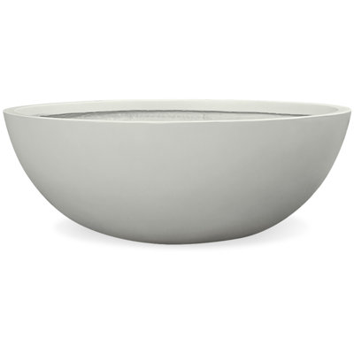  Indoor/Outdoor Medium Kilim Beige Fiberstone Rondo Planter - D22" x H7.5" - Opening 20"