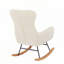 Chaise berçante en tissu blanc cassé