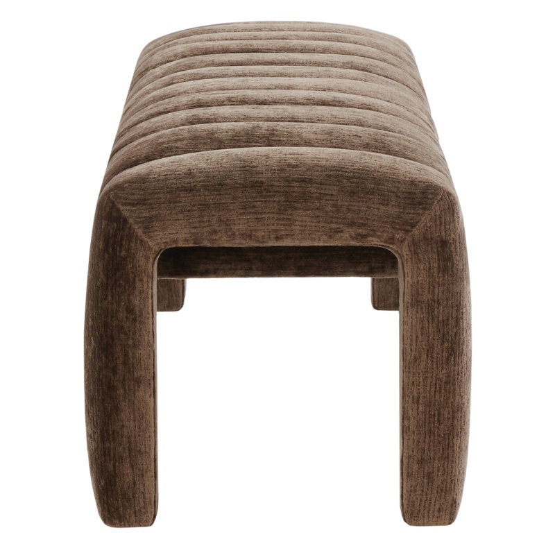 Bellisima Upholstered Bench, Brown Chenille
