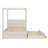Platform Bed With Canopy Trundle & 3 Storage Drawers-1929107154