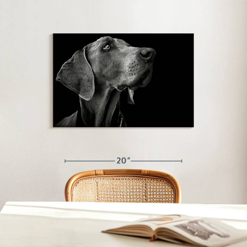 Brampt Monochrome Dog, 16" H x 24" W