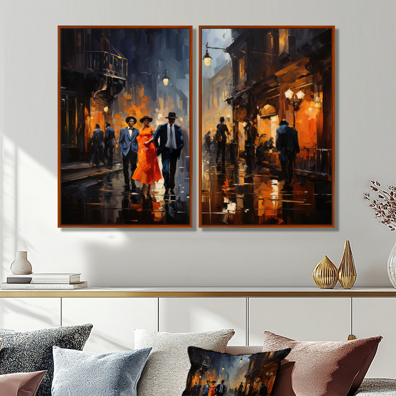 «Music In Harlems IV - Black Global», art mural, H 36 po x l 48 po, Impression encadrée flottante, Brun