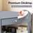 Caisyn Corner Wooden Writing Desk-882464126