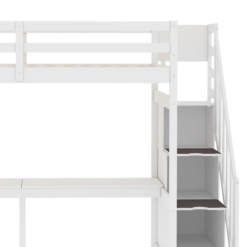 Lit simple Gulnar avec bureau intégré