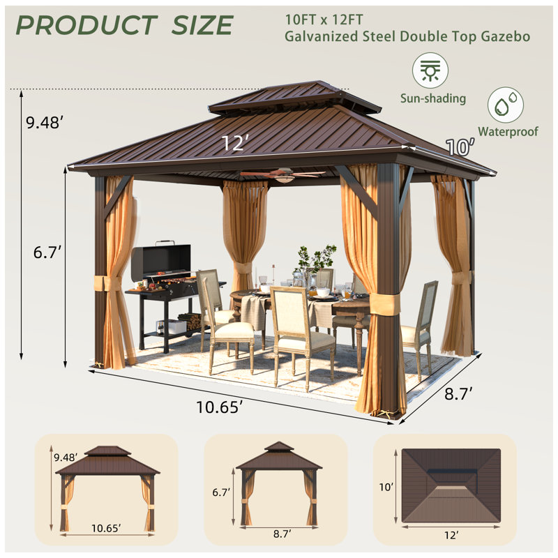 Pavillon de jardin en aluminium