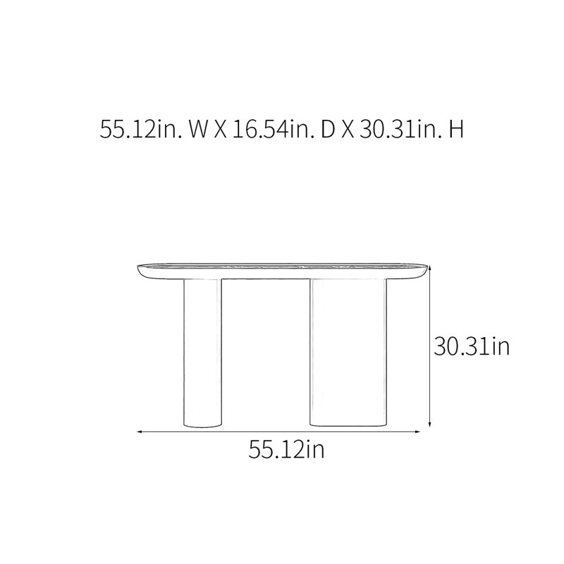 Console Charlebois, H 30,31 po x l 55,12 po x P 16,54 po