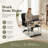 Adjustable Height Overbed Table with Rolling Wheels Bedside Desk